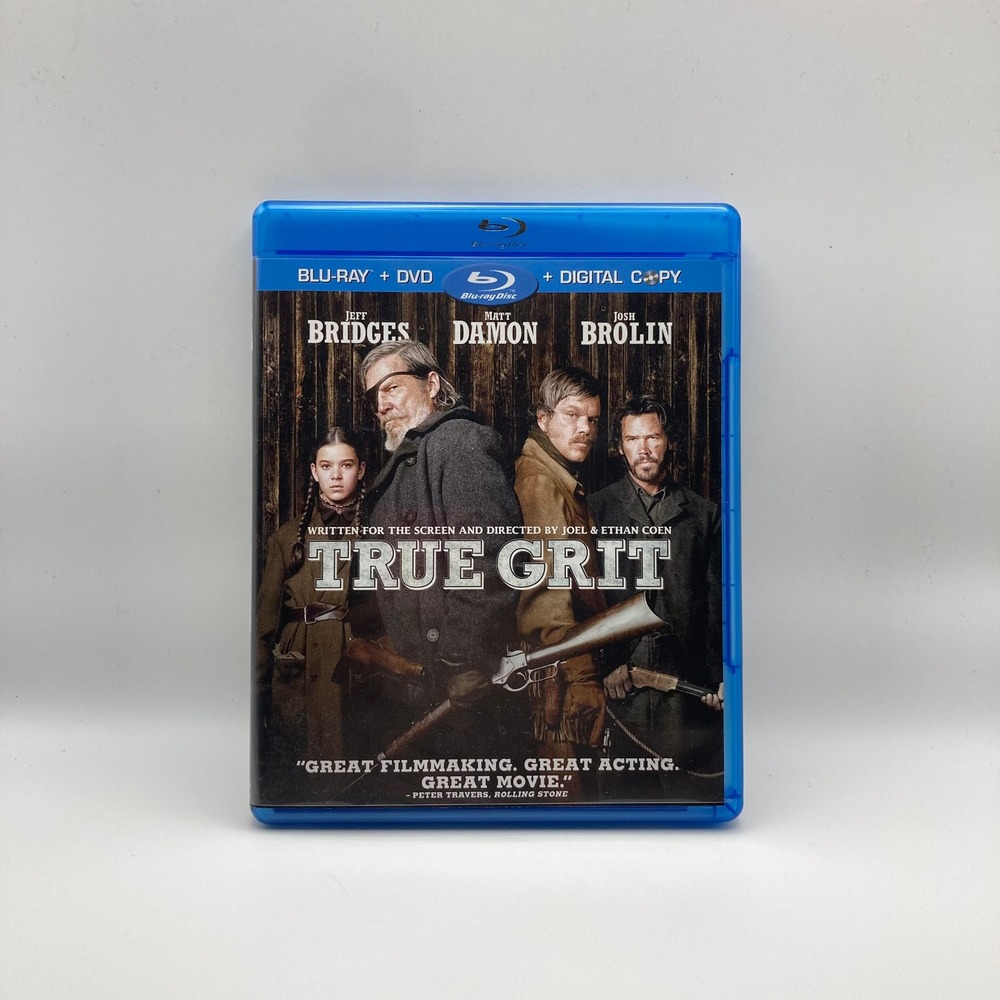 True Grit Blu-ray DVD 2-Disc‎ Set Jeff Bridges Matt Damon Josh Brolin Coen Bros